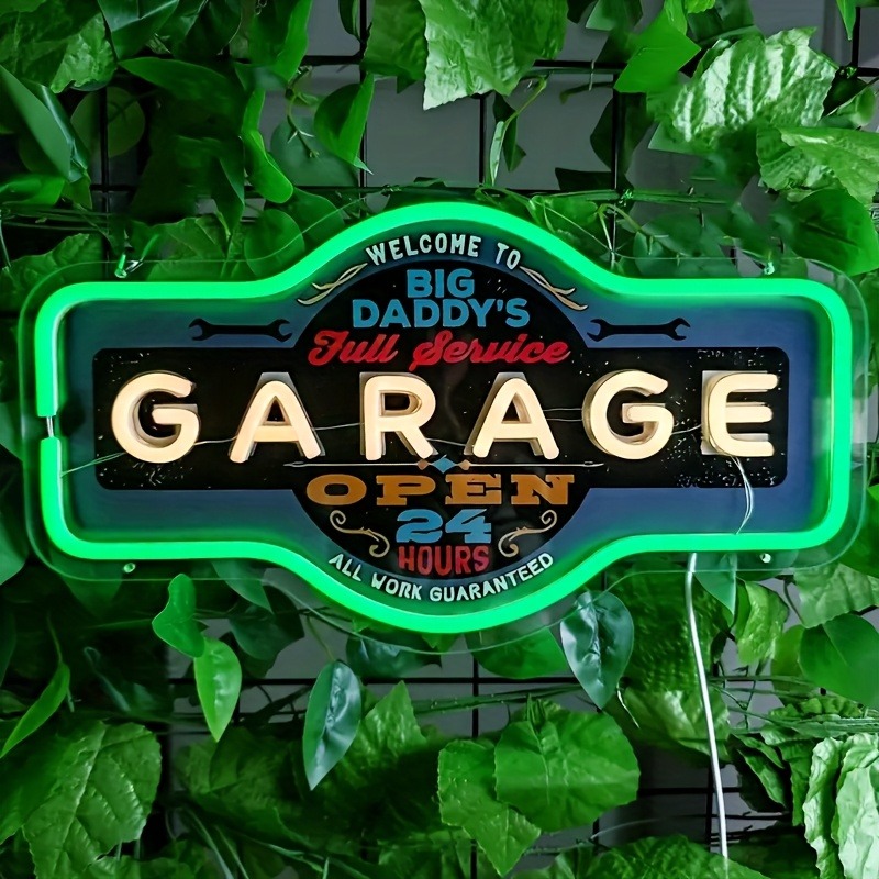 Smart Home Poster - Retro garagem led sinal de néon