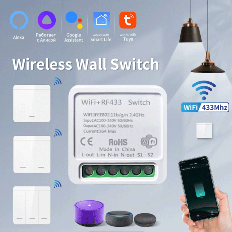 Smart Home Matter - Interruptor de Luz Inteligente Tuya WiFi