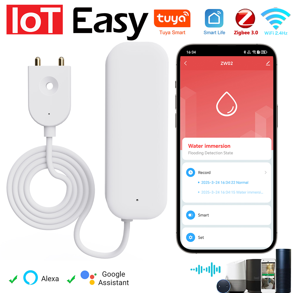 Smart Home Network - Tuya wifi zigbee sensor de água