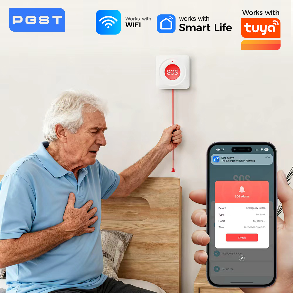 Smart Home Network - Botão SOS WIFI Zigbee Compatível com