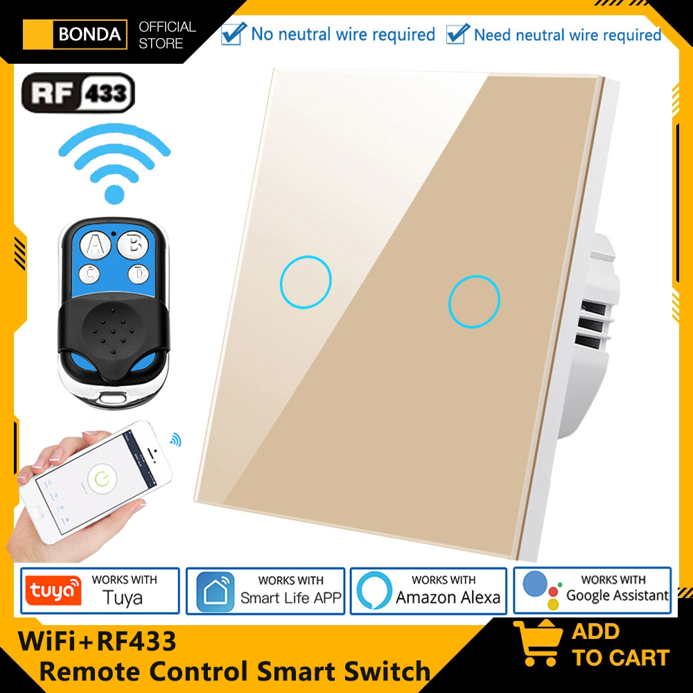 Smart Home Matter - Tuya ue wifi + rf433 interruptor