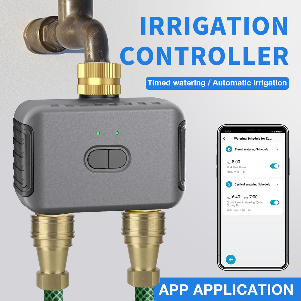 Smart Home Matter - Tuya 2 zona temporizador de rega
