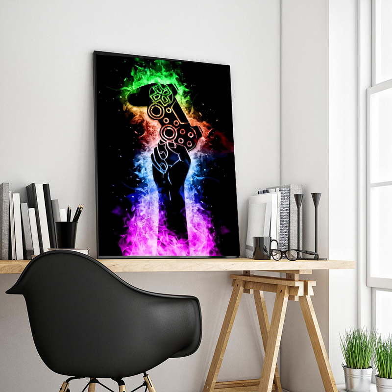 Controlador de Jogo Colorido c - Smart Home Poster avaliação e preço