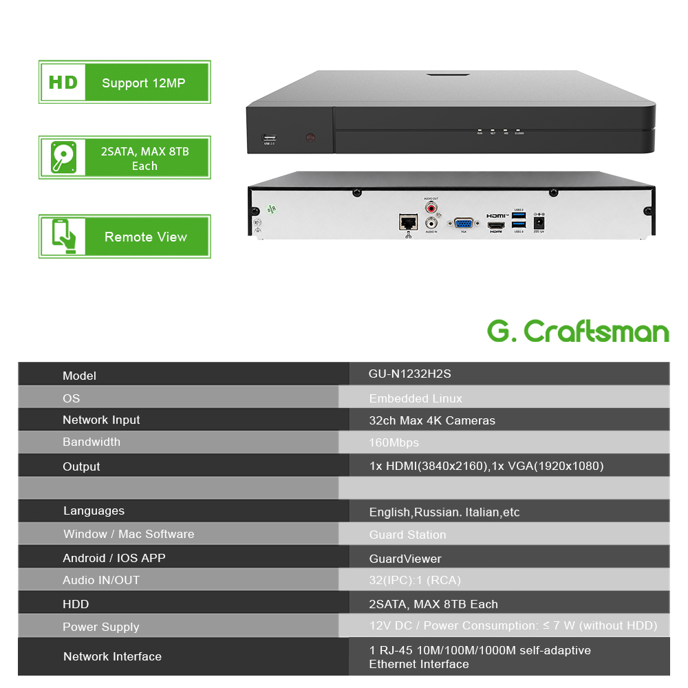 Uni 32ch nvr 12mp gravador de  - Security Ip Camera avaliação e preço