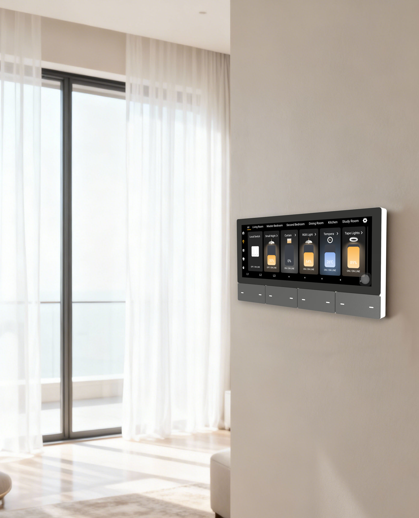 F5 Tuya UK Player de Música co - Smart Home Touchscreen Control Panel avaliação e preço