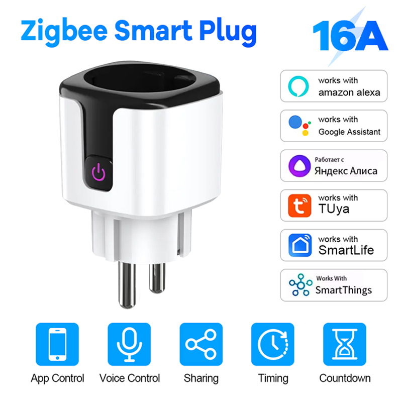 Zigbee plugue inteligente 16a  - Smart Home Group avaliação e preço