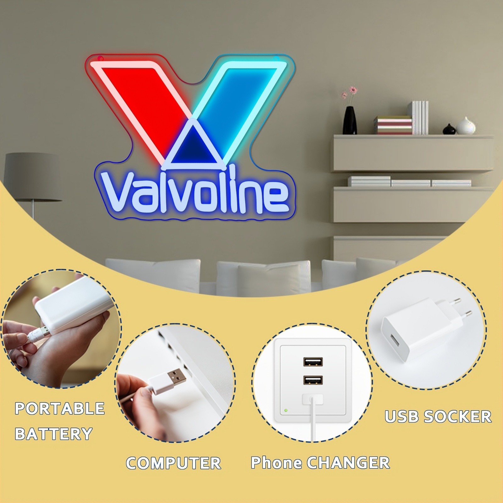 Valvoline sinal de néon do óle - Smart Home Poster avaliação e preço