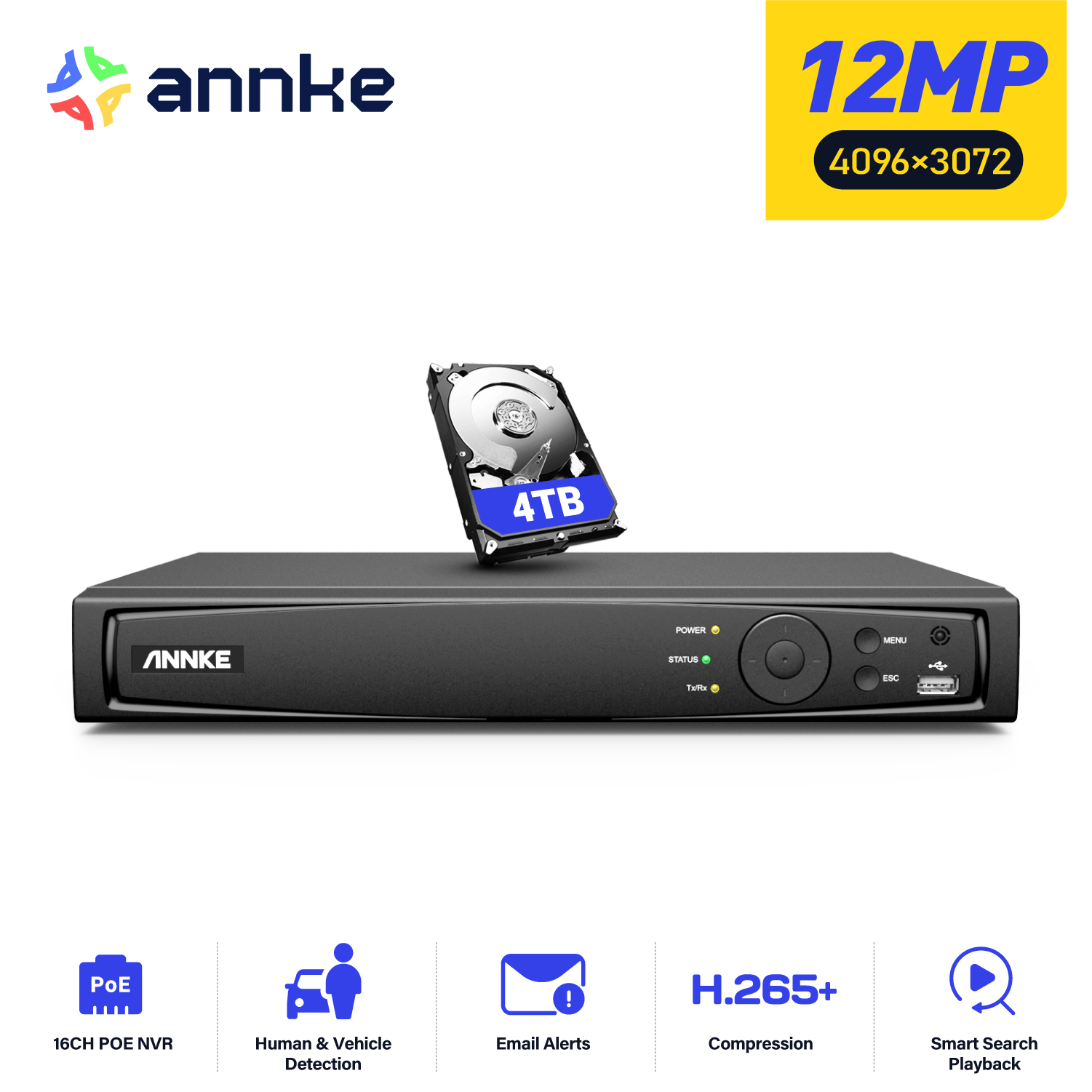 Annke 12mp poe nvr gravador de - Security Ip Camera avaliação e preço