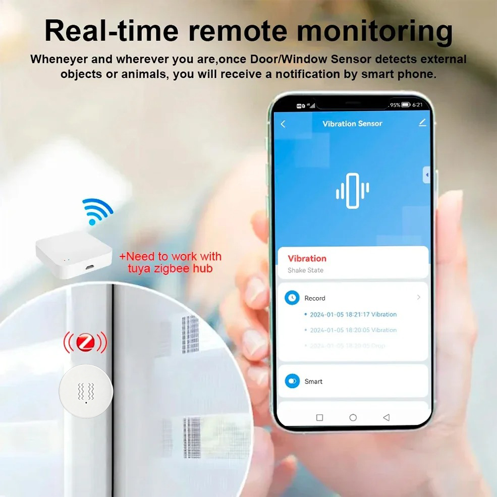 Sensor de Vibração e Inclinaçã - Smart Home Security System avaliação e preço