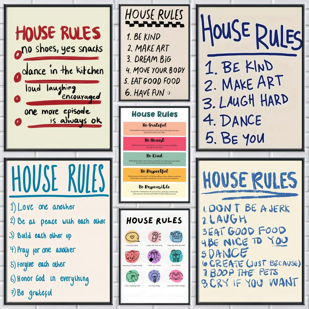 Regras da casa pôster adesivos - Smart Home Poster avaliação e preço