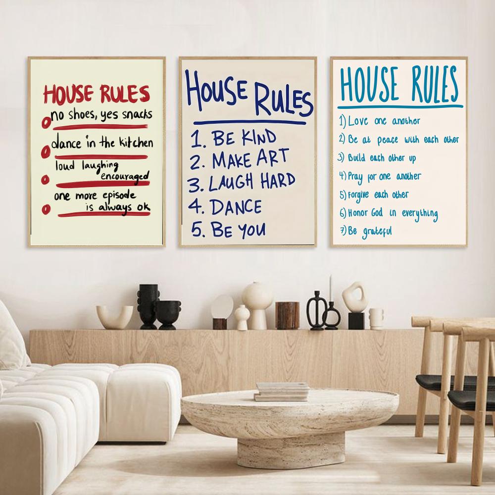 Regras da casa pôster adesivos - Smart Home Poster avaliação e preço