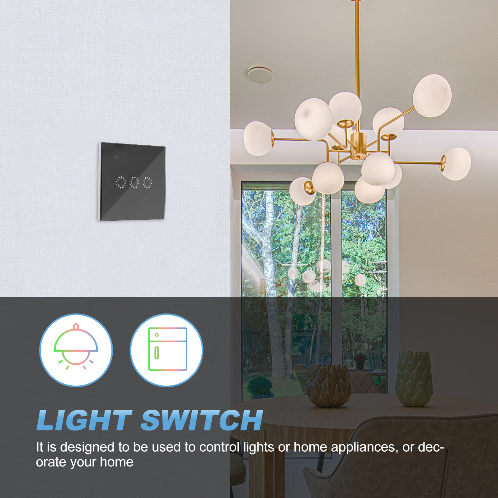 Painel de Interruptor de Vidro - Smart Home Panel avaliação e preço